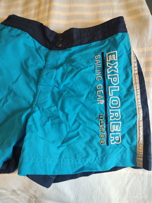 Explorer Sailing Gear men's swim shorts size M like new, turquoise