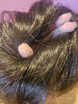 Synthetic Hair Bun with Elastic Like New, Brown Hair Extensions