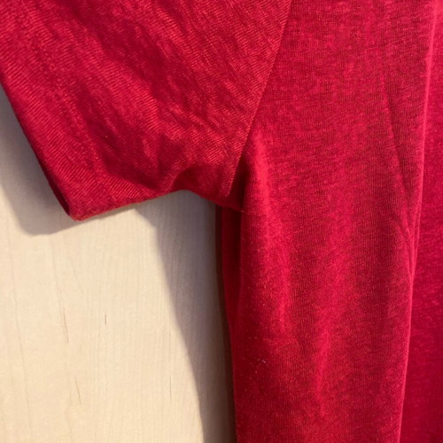 Red sequin embroidered short-sleeve blouse M&S new, size L