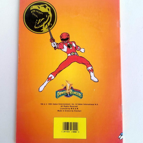 Power Rangers Mighty Morphin 1995 school notebook new, regular size