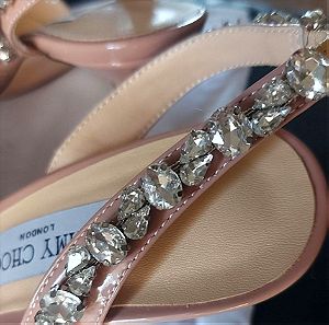 Jimmy Choo Leather Mules with Crystal