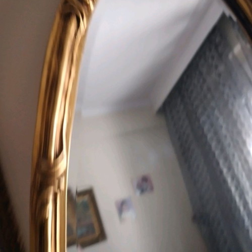 Oval mirror used with gold frame, 1980s, 1.45x58 cm