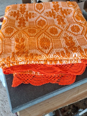 Malino woven rug with lace like new, 240×180 cm