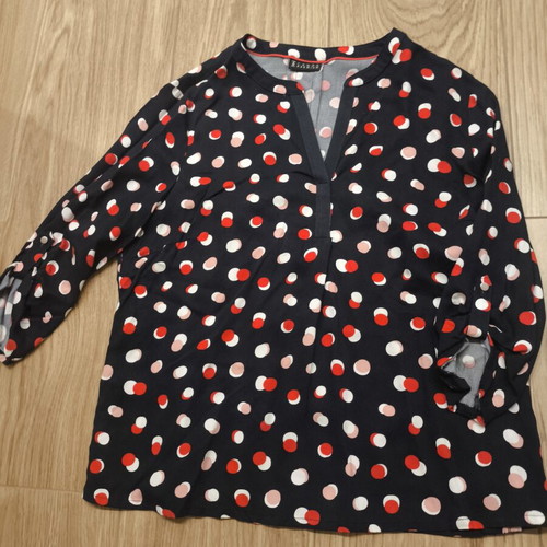 Canda Premium polka dot blouse size L like new