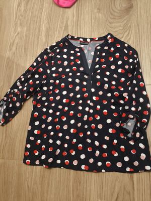 Canda Premium polka dot blouse size L like new