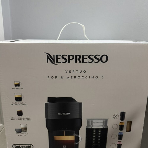 Nespresso Vertuo Pop coffee maker with Aeroccino 3 like new
