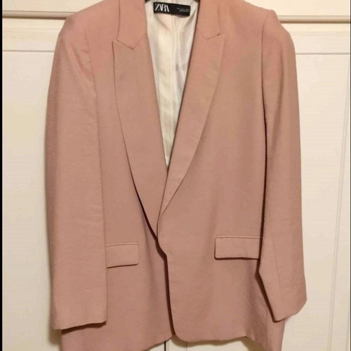 Zara dusty pink blazer L like new, pink blazer without buttons