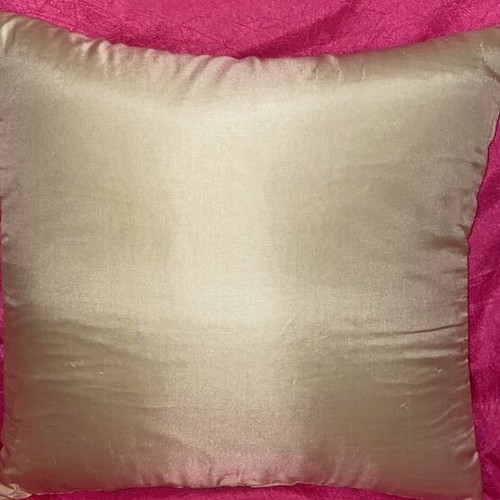 Hand-painted all-silk pillow with hibiscus new