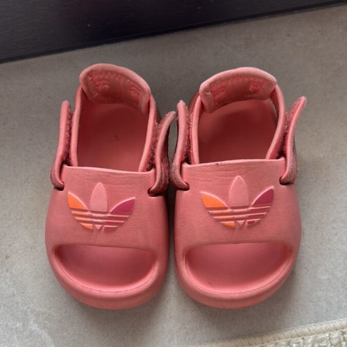 Adidas baby slippers used, pink