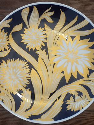 Vintage KPM Bavaria Echt Cobalt Porcelain Charger Plate 30cm like new