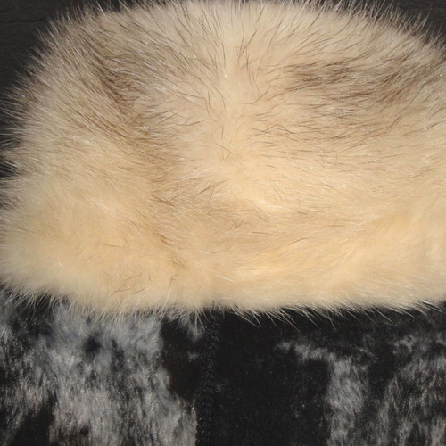 Handmade reversible leather and real fur coat, size M