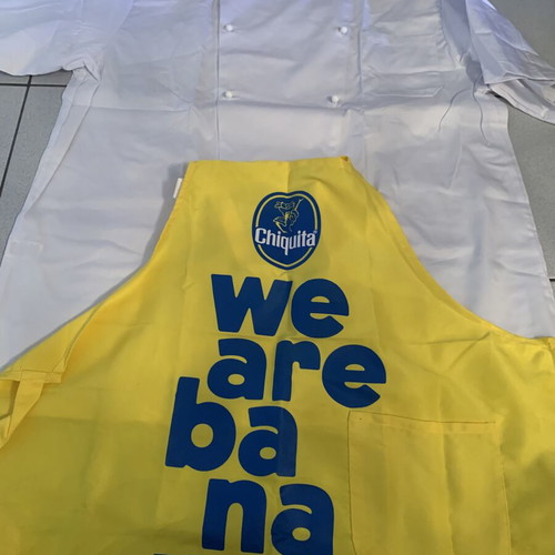 Chef shirt short sleeve 3XL and Chiquita apron new set