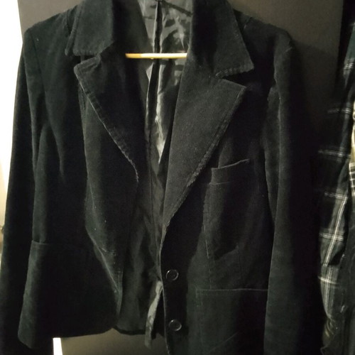 Corduroy women's jacket like new, size L, black