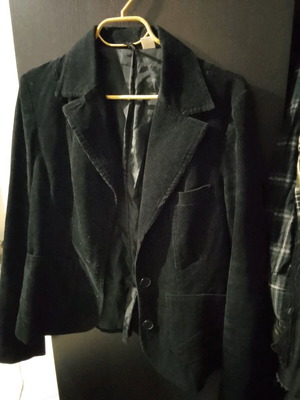 Corduroy women's jacket like new, size L, black