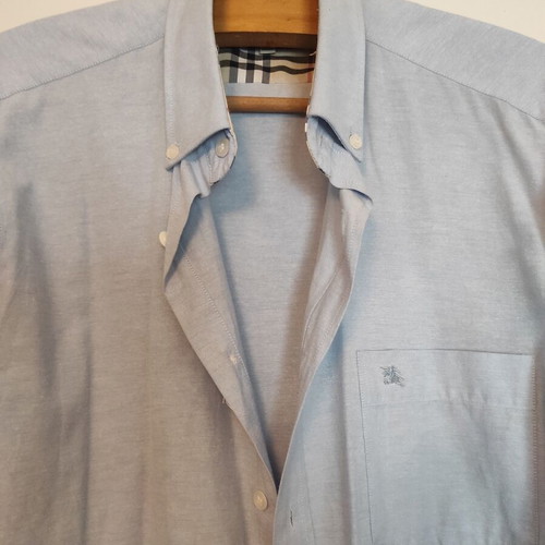 Burberry men's shirt size L like new, light blue long sleeve
