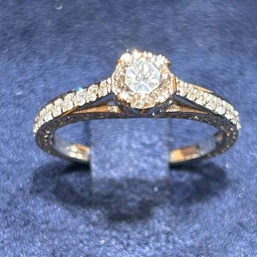 Engagement ring white gold k18 new, full pave setting diamonds