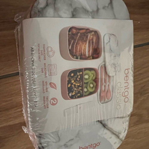 Bentgo Classic stackable lunch box new, marble and pink