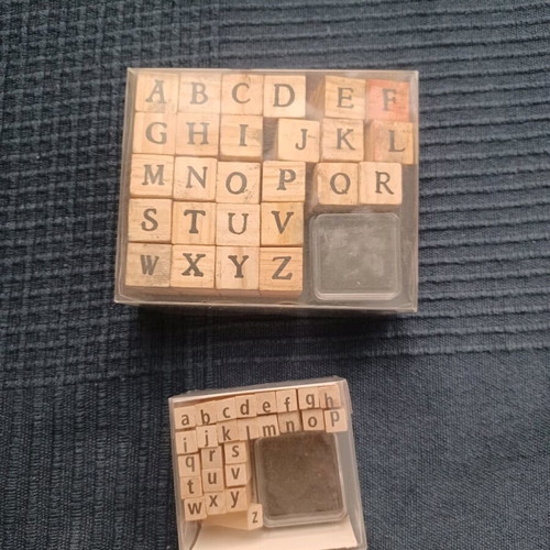 Stamps and magnets English lowercase and uppercase letters like new