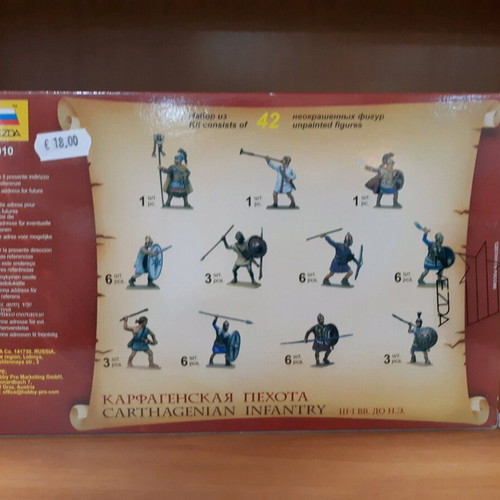 Carthaginian Infantry Figures new, collectible 1/72 scale Zvezda