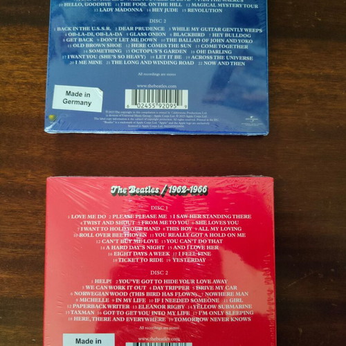 The Beatles 1962-1966 and 1967-1970 double CDs new, rock