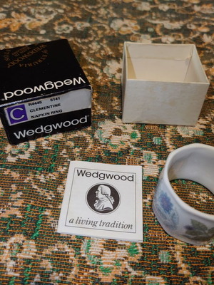 Wedgwood Clementine δαχτυλίδι πετσέτας από πορσελάνη bone china, καινούργιο