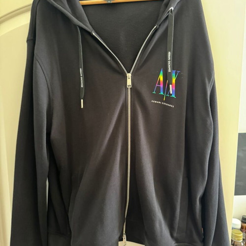 Armani Exchange black hoodie jacket size XL like new