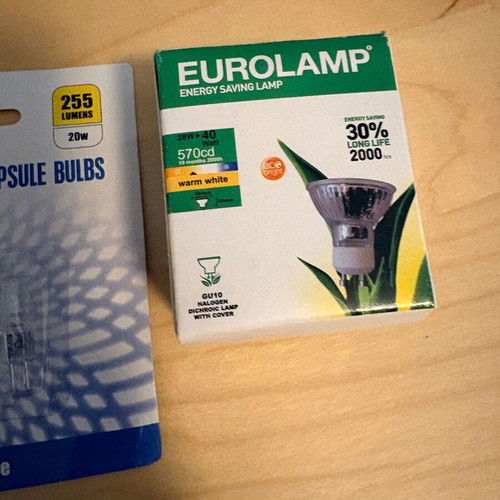 Electrical lighting set new with cable, switch, sockets and bulbs