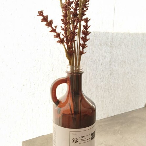 Vintage glass vase IKEA Amber new, brown