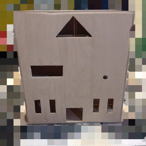 Wooden dollhouse handmade new