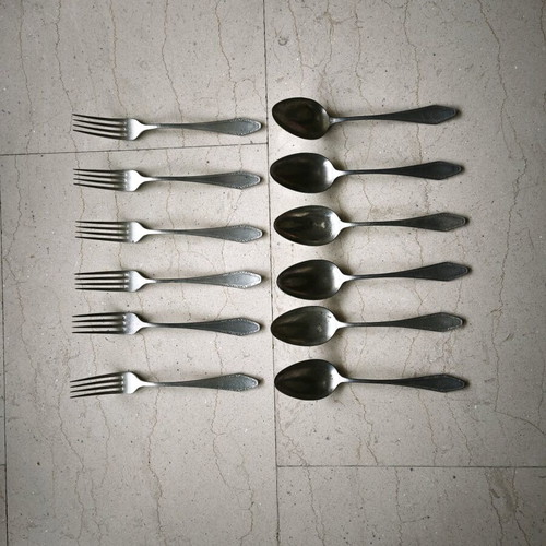 Prinza cutlery used, set of 12, 1960s vintage