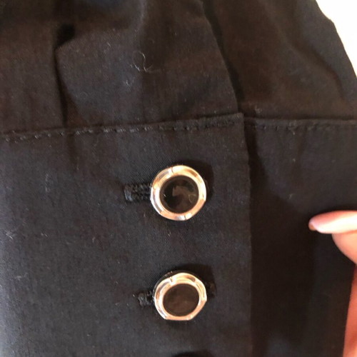 ToiMoi Black Shirt Like New Fitted With Stand Collar