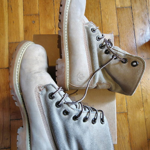 Lumberjack boots used, beige size 36