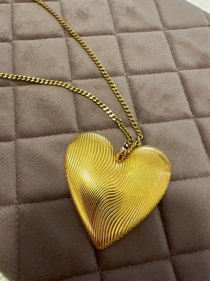 Zara heart necklace new, gold
