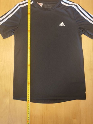 Adidas sports shirt black, size 11-12 years, like new