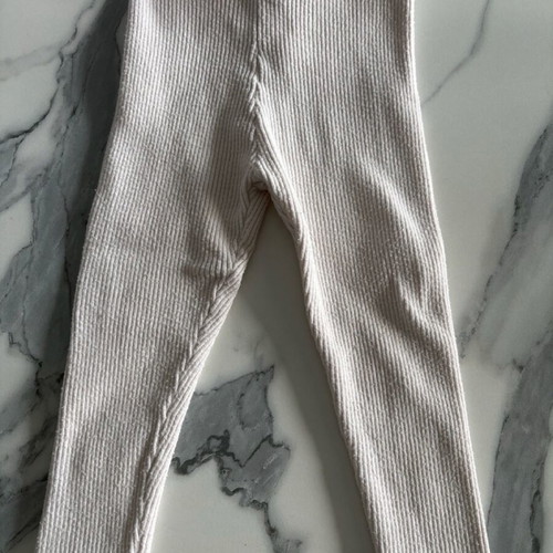 Zara baby knitted rib cream baby leggings 2-3 years used