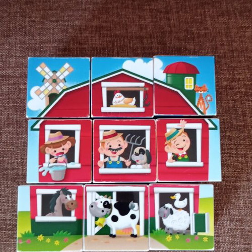 Play Farmhouse Block Puzzle 6 in 1 like new