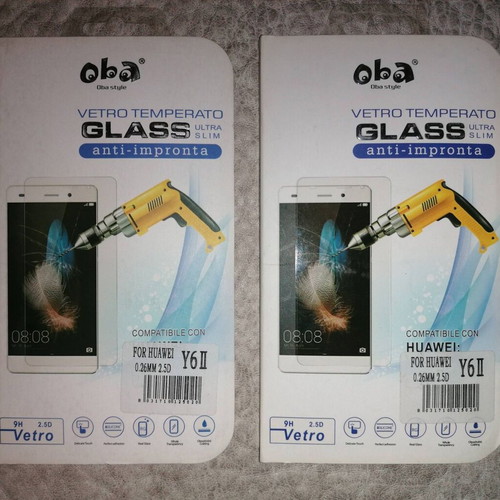 Anti-Scratch Screen Protector Glass for HUAWEI Y6 II Ultra Slim 0.26mm 2 pcs