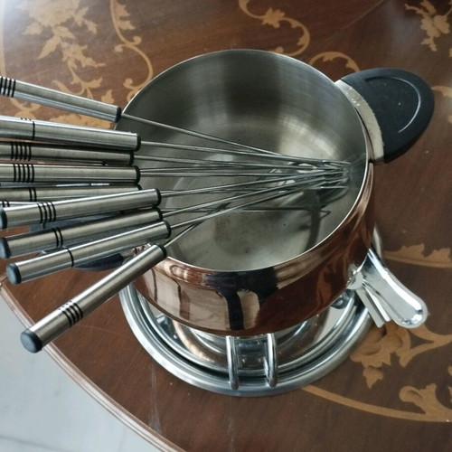 Kela Callin fondue set like new stainless steel