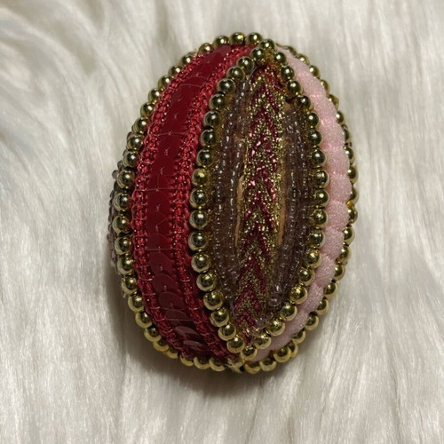 Easter egg used handmade with crochet and beads