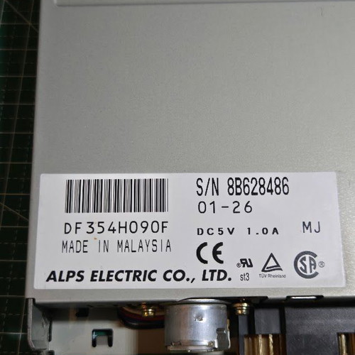 Vintage retro ALPS 3.5" floppy drive DF354H090F used