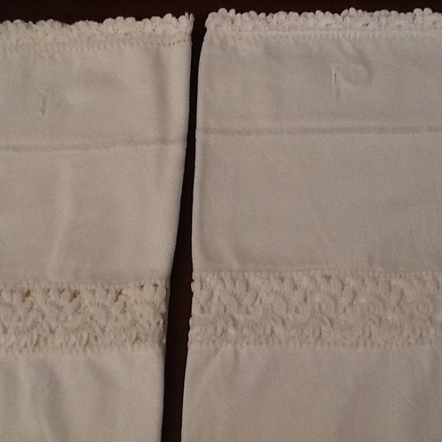 Pair of Pillowcases New Handmade Lace Haseden
