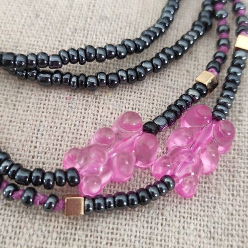 Glasses Chain with Haribo Pink Beads like new
