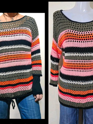 Ovs Fashion πλεκτό τοπ βαμβάκι και βισκόζη σαν καινούργιο XS/S/M