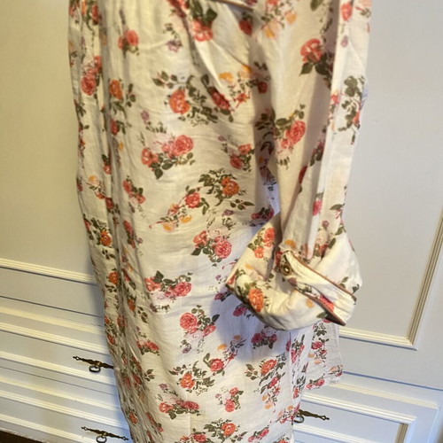Stradivarius floral tunic like new, size L, cotton