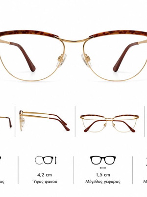 Vogue VO3031 ORO/281 Vintage Metal Eyeglass Frame with Tortoise Details