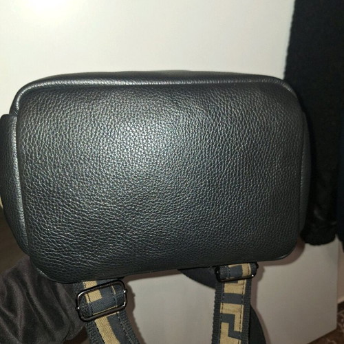 El Bag Tsantilis backpack like new, black with green olive and burgundy
