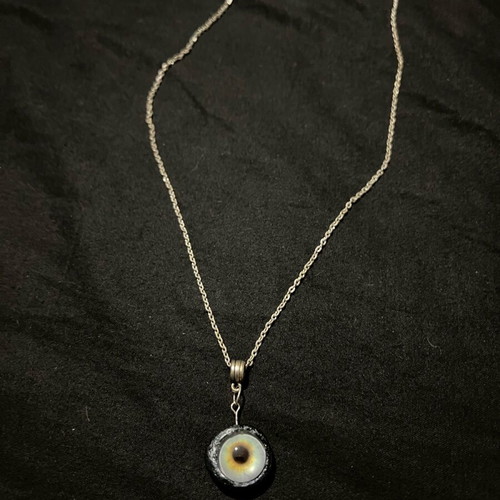 Silver handmade necklace with blue eye new