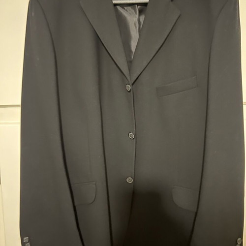 Berto Lucci Milano suit new, black, jacket No58, trousers No52