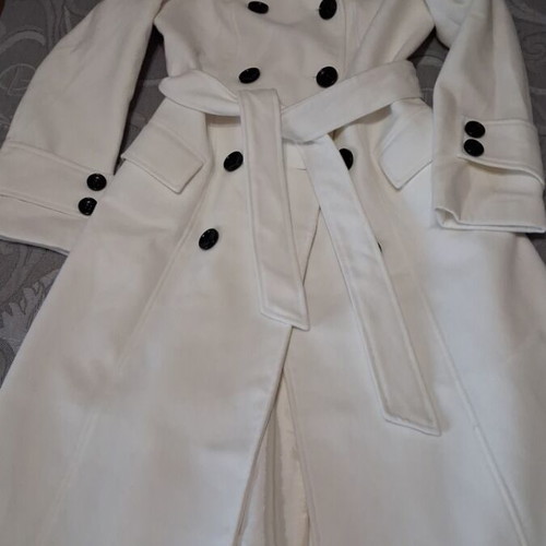 Coat new white, size S