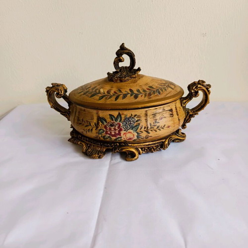 Ceramic set fondue pot and ashtray like new